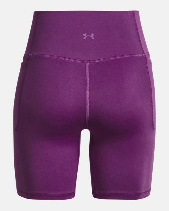 Women's UA Meridian 7" Bike Shorts, Purple, pdpMainDesktop image number 5